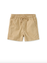 Load image into Gallery viewer, Beige shorts with drawstring on a white background

