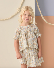 Load image into Gallery viewer, Smocked V Mini Skirt - Bloom
