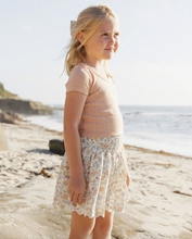 Load image into Gallery viewer, Smocked V Mini Skirt - Bloom
