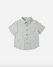 Load image into Gallery viewer, Green checkered shirt on a white background
