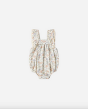 Load image into Gallery viewer, Floral baby romper on a white background
