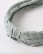 Load image into Gallery viewer, Knotted Headband - Green Gingham
