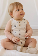 Load image into Gallery viewer, Organic Cotton Archie Playsuit - Sailing Day
