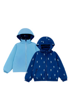 Load image into Gallery viewer, Max Reversible Rain Repellent Windbreaker - Blue Lightning
