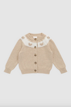 Load image into Gallery viewer, Beige cardigan on a light gray background

