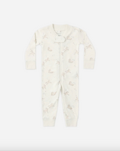 Load image into Gallery viewer, White baby onesie with subtle pattern on a white background
