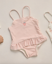 Load image into Gallery viewer, Tori Skirted One-Piece - Petal Gingham
