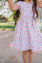 Load image into Gallery viewer, Classic Twirl Dress - Butterfly Rainbow

