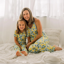 Load image into Gallery viewer, Print Short Sleeve Pajama Set - Spring Sky Lemonade
