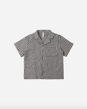 Load image into Gallery viewer, Lapel Collared Shirt - Black Check
