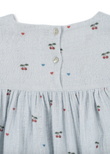 Load image into Gallery viewer, Coco Dress GOTS - Cherry Blue
