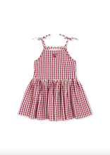 Load image into Gallery viewer, Isotta Dress GOTS - Raspberry Check
