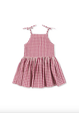 Load image into Gallery viewer, Isotta Dress GOTS - Raspberry Check
