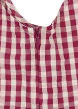 Load image into Gallery viewer, Isotta Dress GOTS - Raspberry Check

