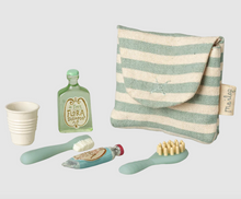 Load image into Gallery viewer, Toothbrush Set in Bag, Mouse - Blue Stripe
