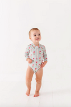 Load image into Gallery viewer, Rash Guard Swimsuit - Seaside Blooms
