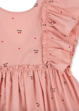 Load image into Gallery viewer, Evia Frill Dress GOTS - Cherry Coeur
