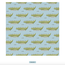 Load image into Gallery viewer, Print Short Sleeve Pajama Set - Spring Sky Croc &amp; Friends
