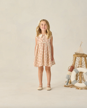 Load image into Gallery viewer, Collared Babydoll Dress - Cherry Check
