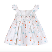 Load image into Gallery viewer, Sailboat Baby Dress + Bloomer (Organic) - Natural
