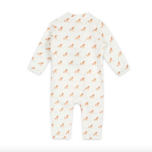 Load image into Gallery viewer, Horse Baby Zipper Jumpsuit (Organic) - Natural
