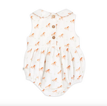 Load image into Gallery viewer, Horse Baby Bubble Romper + Headband (Organic) - Natural
