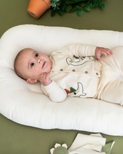 Load image into Gallery viewer, Dino 3D Embroidered Baby Knit Cardigan (Organic Cotton) - Natural
