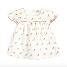 Load image into Gallery viewer, Horse Baby Dress + Bloomer (Organic) - Natural

