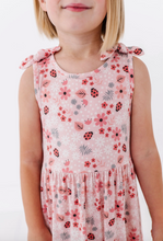 Load image into Gallery viewer, Harper Bow Tie Tank Dress - Garden
