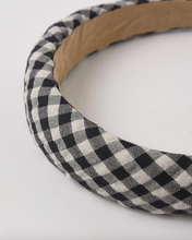 Load image into Gallery viewer, Padded Headband - Black Check

