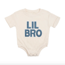 Load image into Gallery viewer, Lil Bro Embroidered Patch Short Sleeve Romper - Family Fun

