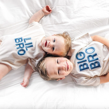 Load image into Gallery viewer, Lil Bro Embroidered Patch Short Sleeve Romper - Family Fun

