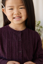 Load image into Gallery viewer, Maxine Knitted Cardigan - Blackcurrant
