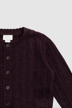 Load image into Gallery viewer, Maxine Knitted Cardigan - Blackcurrant
