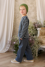 Load image into Gallery viewer, Organic Cotton Waffle Leith Long Sleeve - Dreamer Stripe Captain
