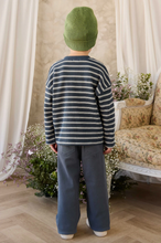 Load image into Gallery viewer, Organic Cotton Waffle Leith Long Sleeve - Dreamer Stripe Captain
