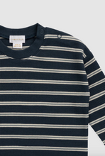 Load image into Gallery viewer, Organic Cotton Waffle Leith Long Sleeve - Dreamer Stripe Captain
