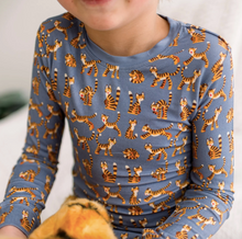 Load image into Gallery viewer, Print Long Sleeve Pajama Set - Moonlight Tiger
