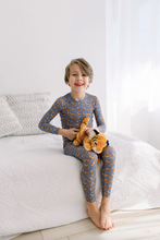 Load image into Gallery viewer, Print Long Sleeve Pajama Set - Moonlight Tiger
