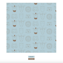 Load image into Gallery viewer, Print Footie With 2 Way Zipper - Spring Sky Animals
