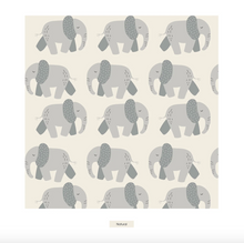 Load image into Gallery viewer, Print Footie With 2 Way Zipper - Natural Elephants
