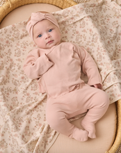 Load image into Gallery viewer, Wrap Top + Footed Pant Set - Dusty Rose
