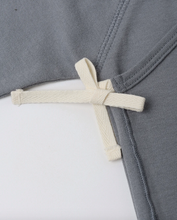 Load image into Gallery viewer, Wrap Top + Footed Pant Set - Slate
