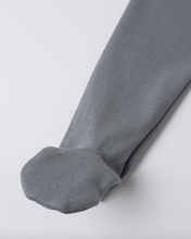 Load image into Gallery viewer, Wrap Top + Footed Pant Set - Slate
