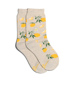 Kids Socks That Plant Trees Beige Lemons
