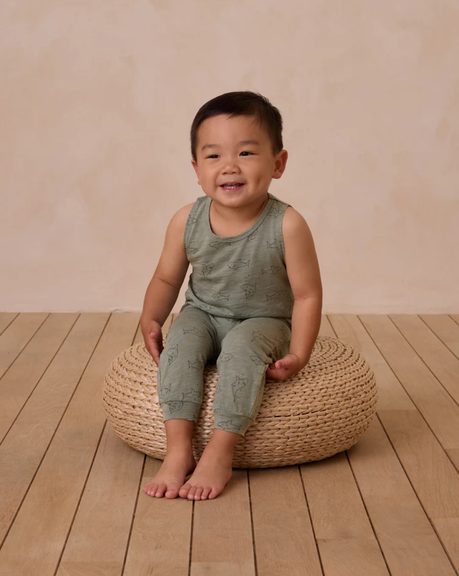 Tank + Slouch Pant Set - Sharks