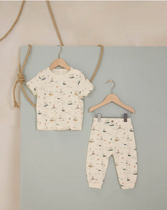 Tee + Slouch Pant Set Nautical