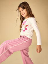 Load image into Gallery viewer, Lace Trim Track Pants - Hydrangea
