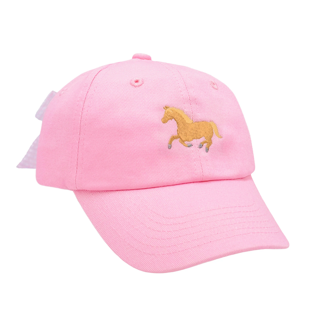 Pony Bow Baseball Hat Pink (Baby/Youth)