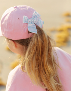 Rainbow Sparkle Bow Baseball Hat Pink